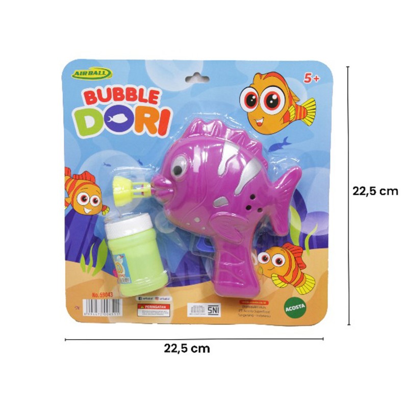 Mainan Tembakan Gelembung Sabun Bubble Karakter Ikan Dori Packaging