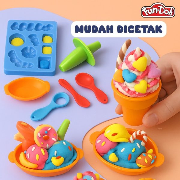 Mainan Edukasi Anak Fundoh Es Krim Bucket