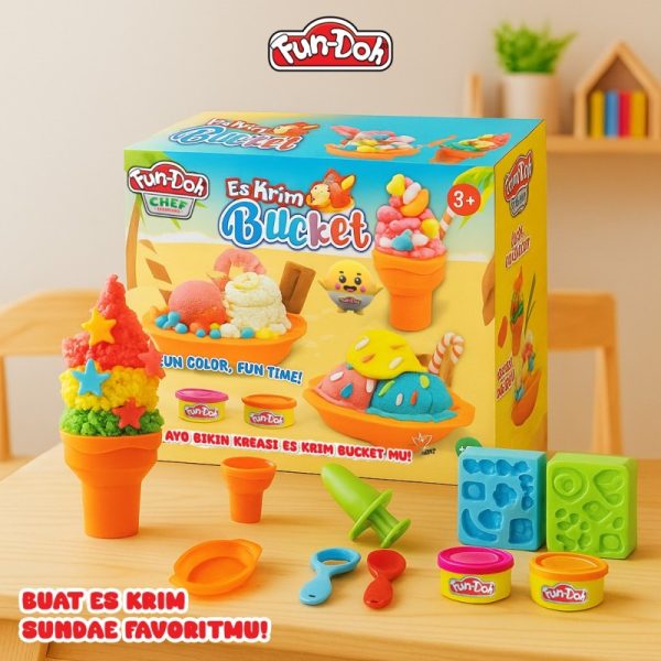 Mainan Edukasi Anak Fundoh Es Krim Bucket