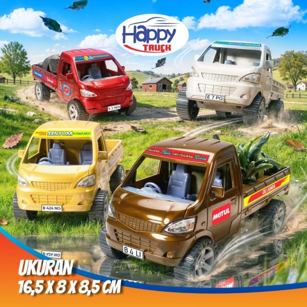 Mainan Anak Mobil Pick Up Happy Truck Usia 2 Tahun Jenis Friction