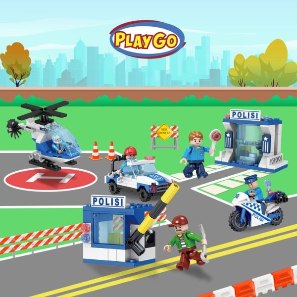 Mainan Playgo Tim Polisi Tampak Depan