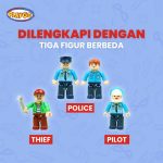Detail Mainan Playgo Tim Polisi Tampak Depan