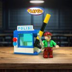 Detail Mainan Playgo Tim Polisi Tampak Depan