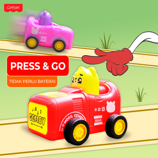 Mainan Anak Mobil Mobilan Tekan Tanpa Baterai Di Pencet Mainan Edukasi Laki Laki Mobil Gemoy Toy