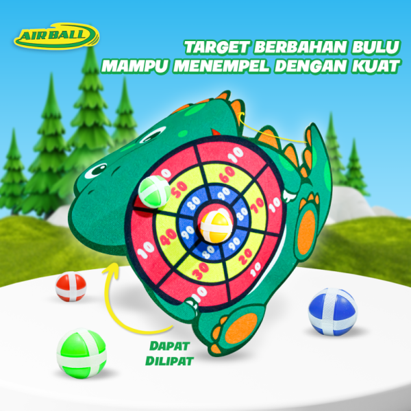 Target Bola Airball Mainan Lempar Bola Dinding Lempar Bola Panah Papan Dart Board Gajah Hewan Olahraga