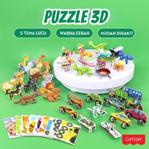 PUZZLE 3D DIY Foam Mainan Edukasi Jigsaw Edukasi Anak Games Toys