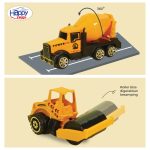 Fitur Mainan Mobil Konstruksi DOMINATOR Free wheel Kendaraan Teknik Excavator Mobil Crane Truck Road Roller Bulldozers Forklift Diecast HAPPY TRUCK Miniatur Toy