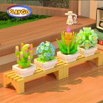 Bricks Block Pot Flower Bunga DIY Mainan Balok Susun Puzzle Blok Gift Hadiah Ulang Tahun FLORAL PLAYGO