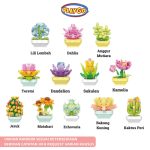 Varian Bricks Block Pot Flower Bunga DIY Mainan Balok Susun Puzzle Blok Gift Hadiah Ulang Tahun FLORAL PLAYGO