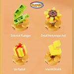 Bricks Block Pot Flower Bunga DIY Mainan Balok Susun Puzzle Blok Gift Hadiah Ulang Tahun FLORAL PLAYGO