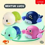 Varian Cotton SAHABAT AIR Mainan Mandi Bayi Anak Kura Kura Paus Berenang Turtle Swimming Hewan
