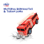 Fitur Mobil Mainan Pemadam Kebakaran Ambulans Miniatur Mainan Kendaraan Profesi dengan Lampu Suara dan Auto Manuver AUTO CAR HAPPY TRUCK