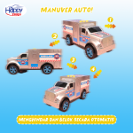 Mobil Mainan Pemadam Kebakaran Ambulans Miniatur Mainan Kendaraan Profesi dengan Lampu Suara dan Auto Manuver AUTO CAR HAPPY TRUCK