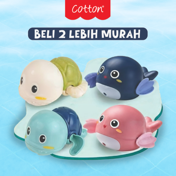 Promo Cotton SAHABAT AIR Mainan Mandi Bayi Anak Kura Kura Paus Berenang Turtle Swimming Hewan