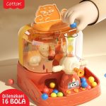 Mainan Tembak Bola Boneka Mini Mesin Capit Seperti Timezone dengan Musik & Lampu Arcade MAOMAO COTTON
