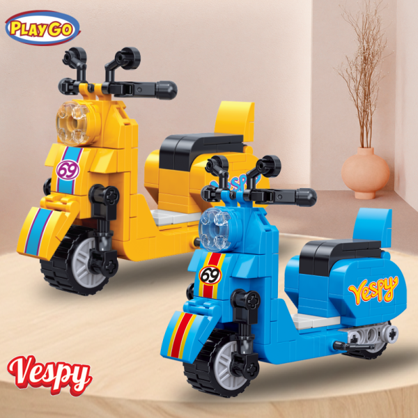 Jual Brick Creator Motorcycle Vespa Playgo Vespy Block Motor Pajangan