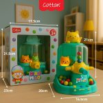 Mainan Tembak Bola Boneka Mini Mesin Capit Seperti Timezone dengan Musik & Lampu Arcade MAOMAO COTTON
