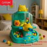 Mainan Tembak Bola Boneka Mini Mesin Capit Seperti Timezone dengan Musik & Lampu Arcade MAOMAO COTTON