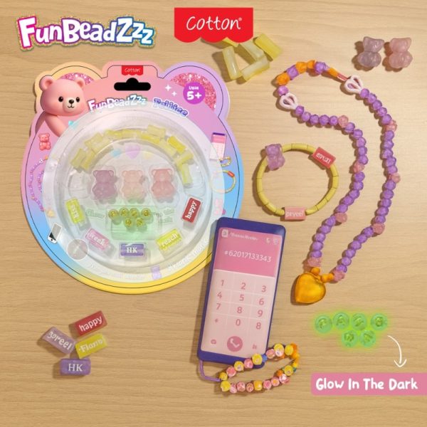 Funbead Felice gelang glow in the dark aksesoris anak perempuan