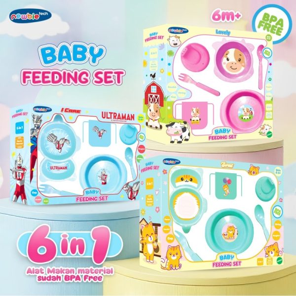 Alat Makan Bayi MPASI FREE BPA Baby Feeding Set Newbietech