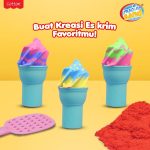 Mainan Edukasi Anak Pasir Kinetik Magic Sand Ms Flurry Cetakan Es krim