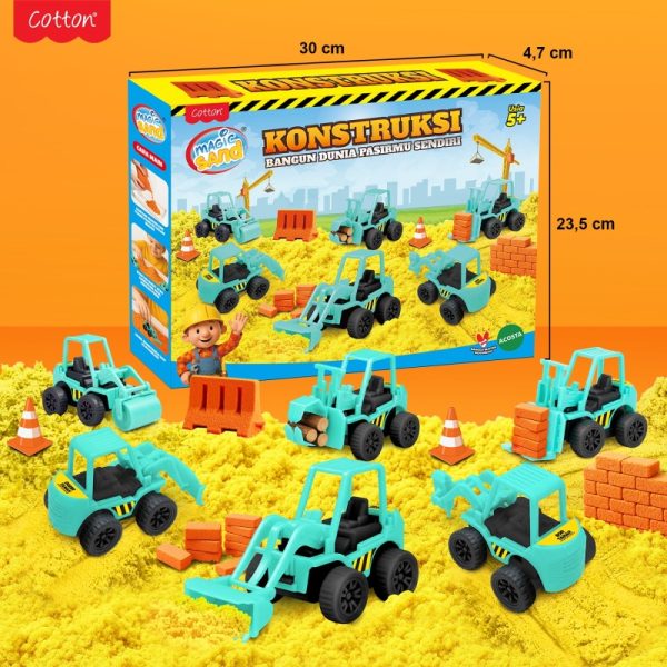 Mainan Anak Mobil Truk Konstruksi Magic Sand