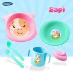 Alat Makan Bayi MPASI FREE BPA Baby Feeding Set Newbietech