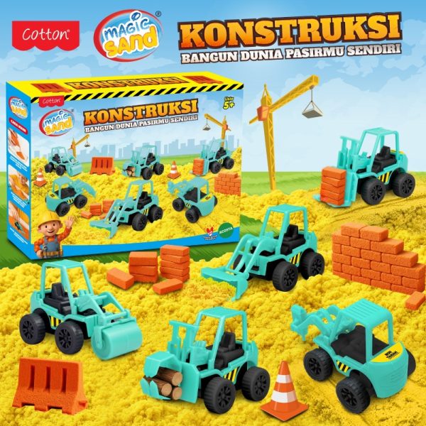 Mainan Anak Mobil Truk Konstruksi Magic Sand