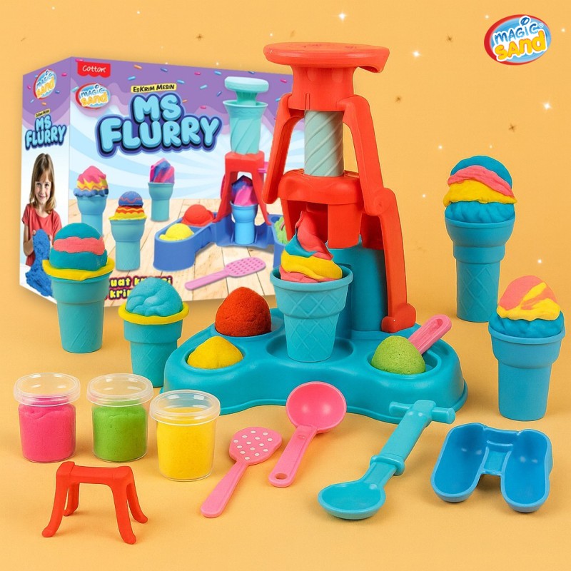 Mainan Cetakan Es Krim Magic Sand Flurry