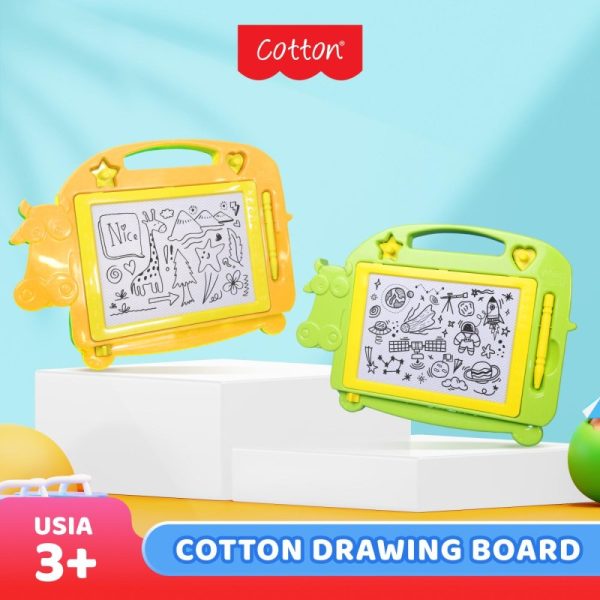 Cotton Papan Magnet Color Drawing Board Berwarna Belajar Anak