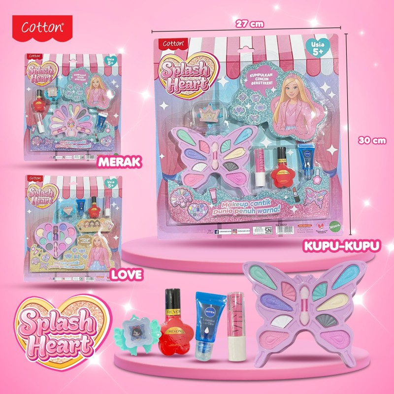 Mainan Makeup Anak Perempuan Aman Splash Heart Cotton