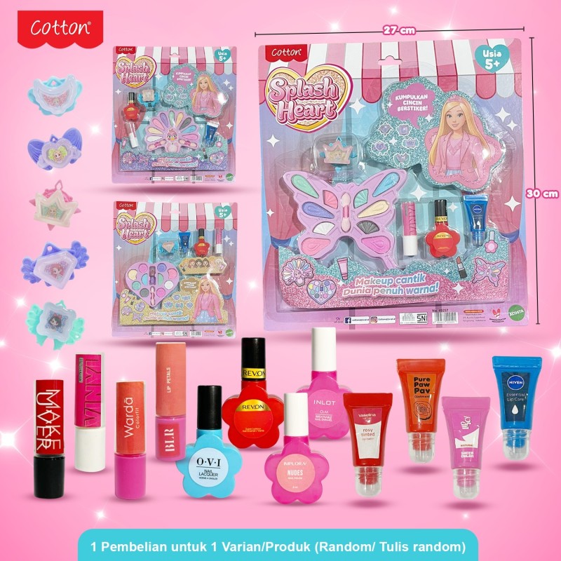 Mainan Makeup Anak Perempuan Aman Splash Heart Cotton