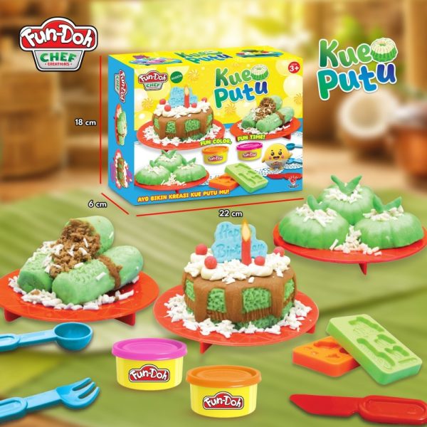 Mainan Edukasi Anak Tema Makanan Tradisional Fundoh Kue Putu