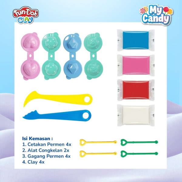 Mainan Fundoh Clay My Candy Set Anak Aman dan Tidak Beracun
