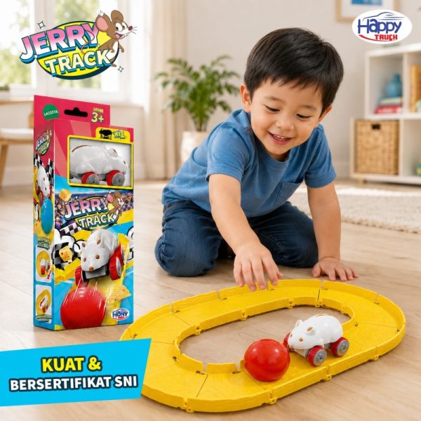 Mainan mobil bentuk tikus dengan trek untuk anak