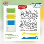 Mainan Fundoh Clay Gantungan Kunci Set Anak Aman dan Tidak Beracun
