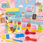 Mainan Fundoh Clay Ice Cream Set Anak Aman dan Tidak Beracun