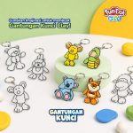 Mainan Fundoh Clay Gantungan Kunci Set Anak Aman dan Tidak Beracun
