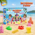 Magic Sand Kerajaan Pasir mainan pasir kinetik edukatif anak usia 5 tahun ke atas dengan pilihan varian Royal Castle dan Kingdom Village lengkap dengan cetakan kastil, pasir warna-warni, dan tatakan bermain.