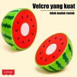 mainan anak potong set buah, sayuran, ikan dan seafood cotton